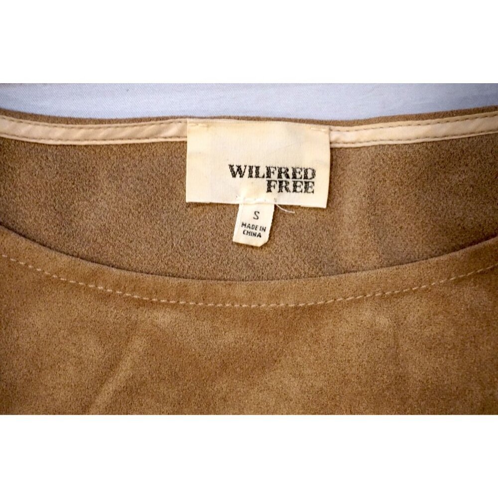 Aritzia Wilfred Free Nori Vegan Faux Suede Boxy Shift Dress Pockets - Size S - Picture 4 of 7